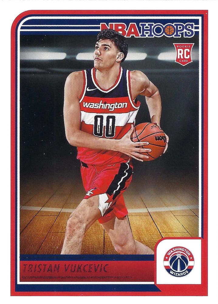 Tristan Vukcevic 
RC #254 Washington Wizards | 2023-24 Hoops | NBA Trading Card