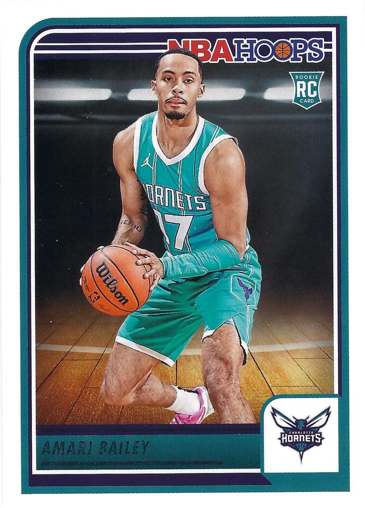 Amari Bailey 
RC #267 Charlotte Hornets | 2023-24 Hoops | NBA Trading Card