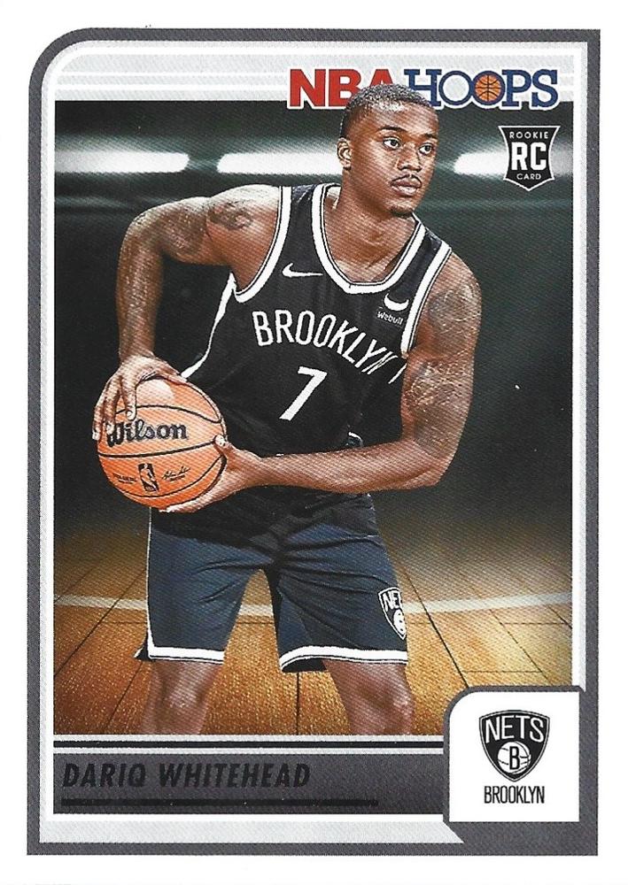 Dariq Whitehead 
RC #274 Brooklyn Nets | 2023-24 Hoops | NBA Trading Card