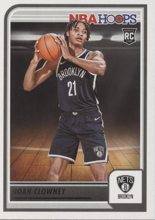 Noah Clowney 
RC #280 Brooklyn Nets | 2023-24 Hoops | NBA Trading Card