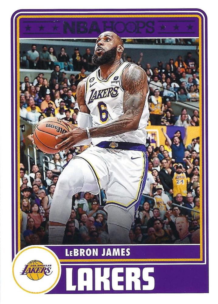 LeBron James 
HT #290 Los Angeles Lakers | 2023-24 Hoops | NBA Trading Card