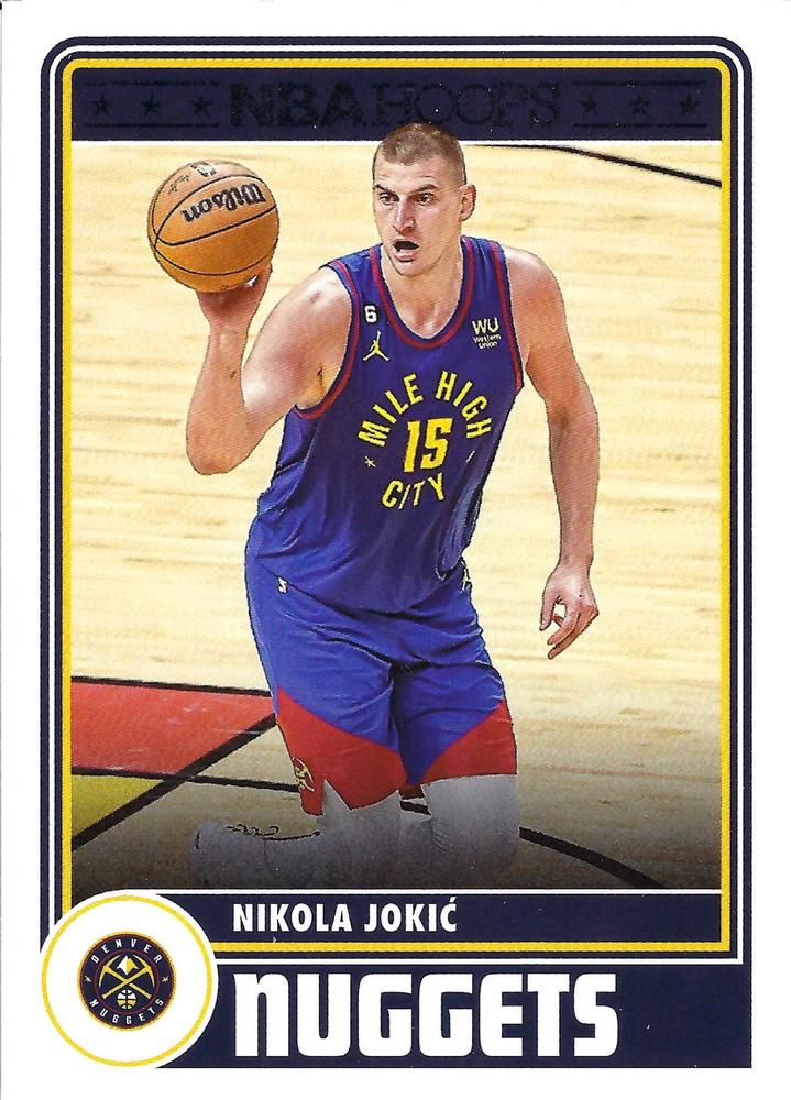 Nikola Jokic 
HT #291 Denver Nuggets | 2023-24 Hoops | NBA Trading Card