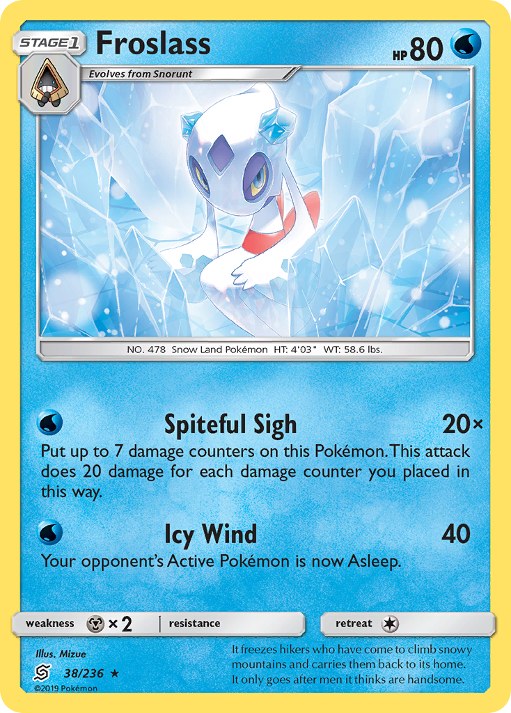 Froslass 38/236 Rare | Unified Minds | Pokemon Card