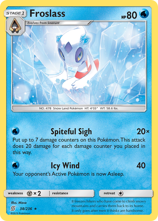 Froslass 38/236 Rare | Unified Minds | Pokemon Card