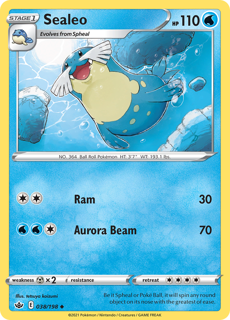 Sealeo 38/198 Uncommon | Chilling Reign | Pokemon Card