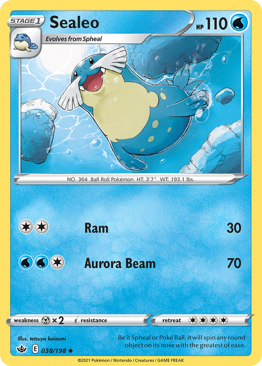 Sealeo 38/198 Uncommon | Chilling Reign | Pokemon Card