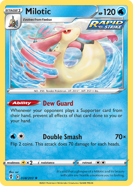 Milotic 38/203 Rare | Evolving Skies | Pokemon Card