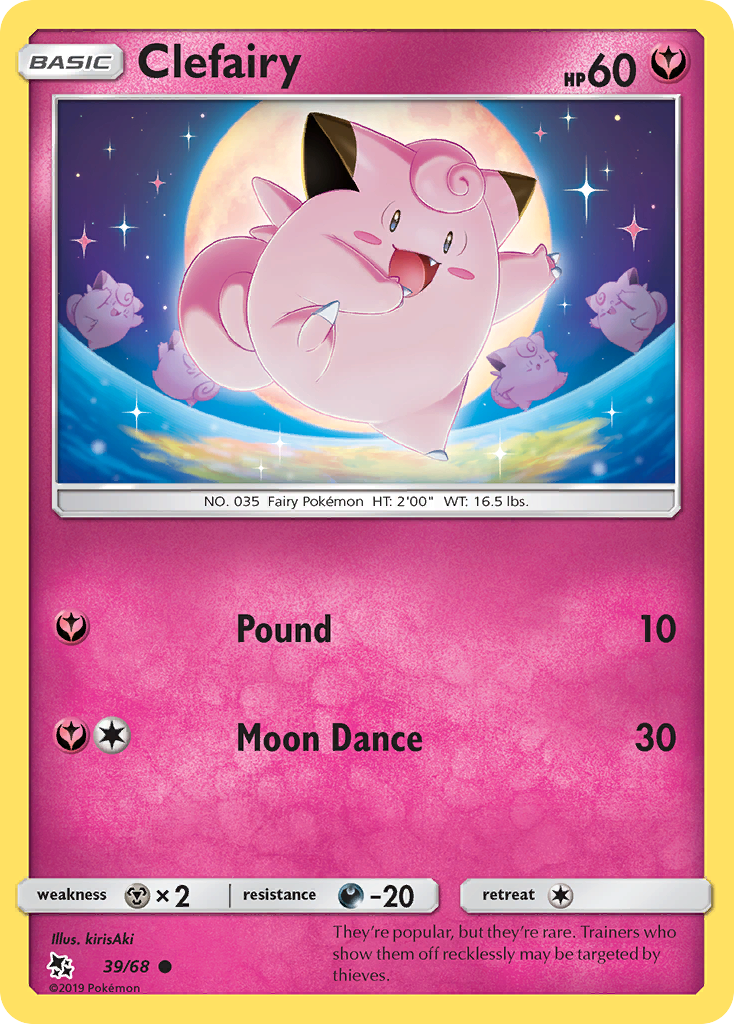 Clefairy 39/68 Common | Hidden Fates | Pokemon Card