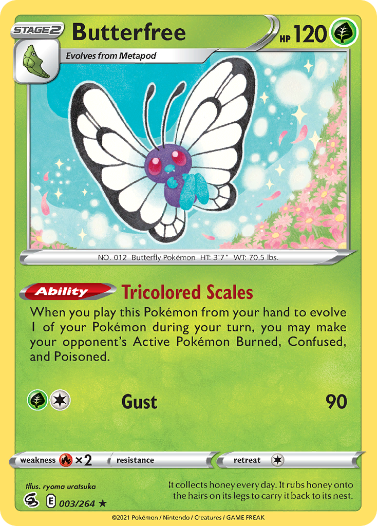 Butterfree 3/264 Rare Holo | Fusion Strike | Pokemon Card