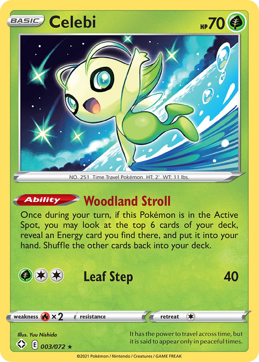 Celebi 3/72 Rare | Shining Fates | Pokemon Card