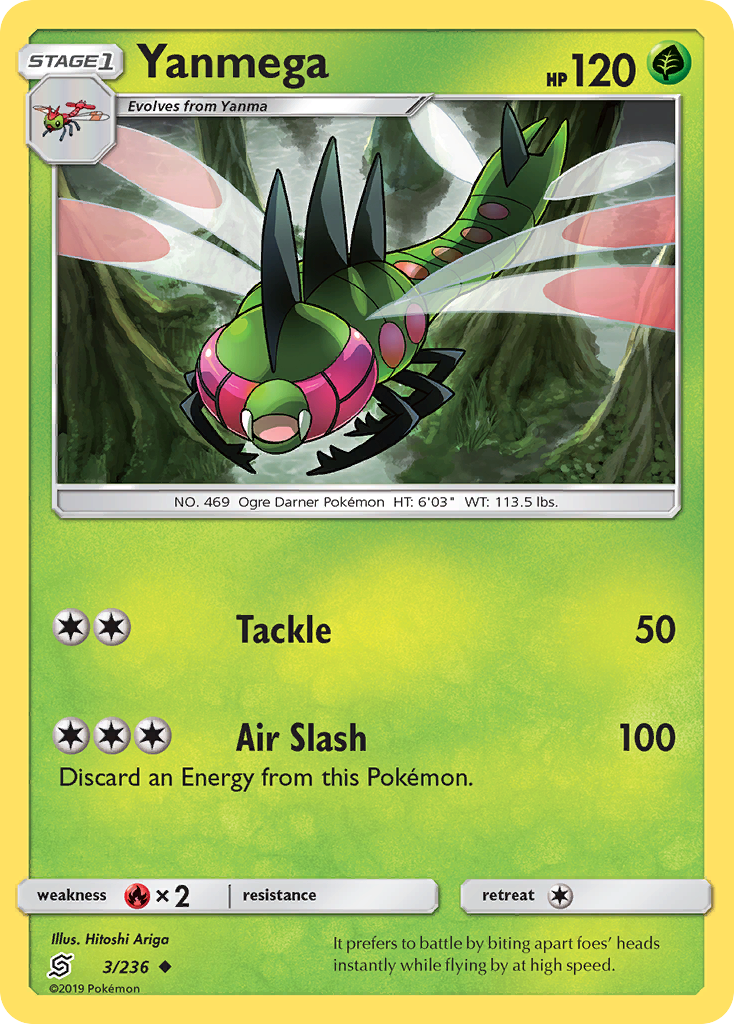 Yanmega 3/236 Uncommon | Unified Minds | Pokemon Card