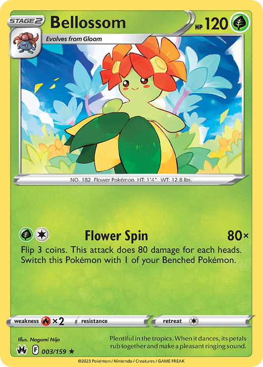 Bellossom 3/159 Rare | Crown Zenith | Pokemon Card