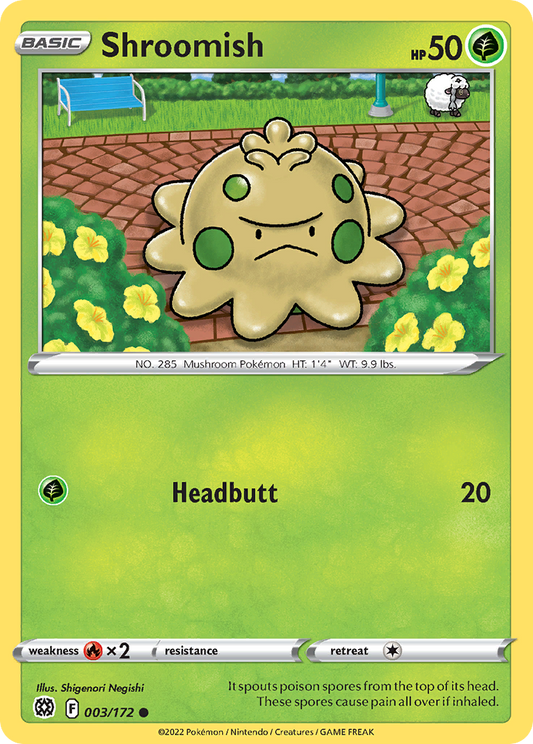 Shroomish 3/172 Common | Brilliant Stars | Pokemon Card