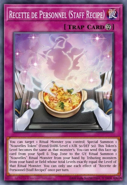 Recette de Personnel (Staff Recipe) - WISU-EN039 Rare | Yu-Gi-Oh! Card