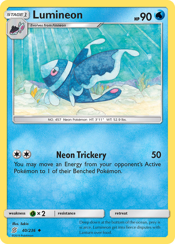 Lumineon 40/236 Uncommon | Unified Minds | Pokemon Card