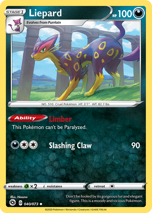 Liepard 40/73 Uncommon | Champion's Path | Pokemon Card