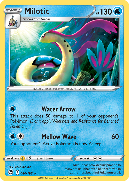 Milotic 40/195 Rare | Silver Tempest | Pokemon Card