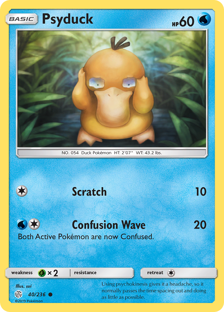 Psyduck 40/236 Common | Cosmic Eclipse | Pokemon Card