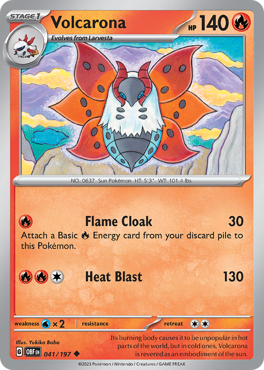 Volcarona 41/197 Uncommon | Obsidian Flames | Pokemon Card