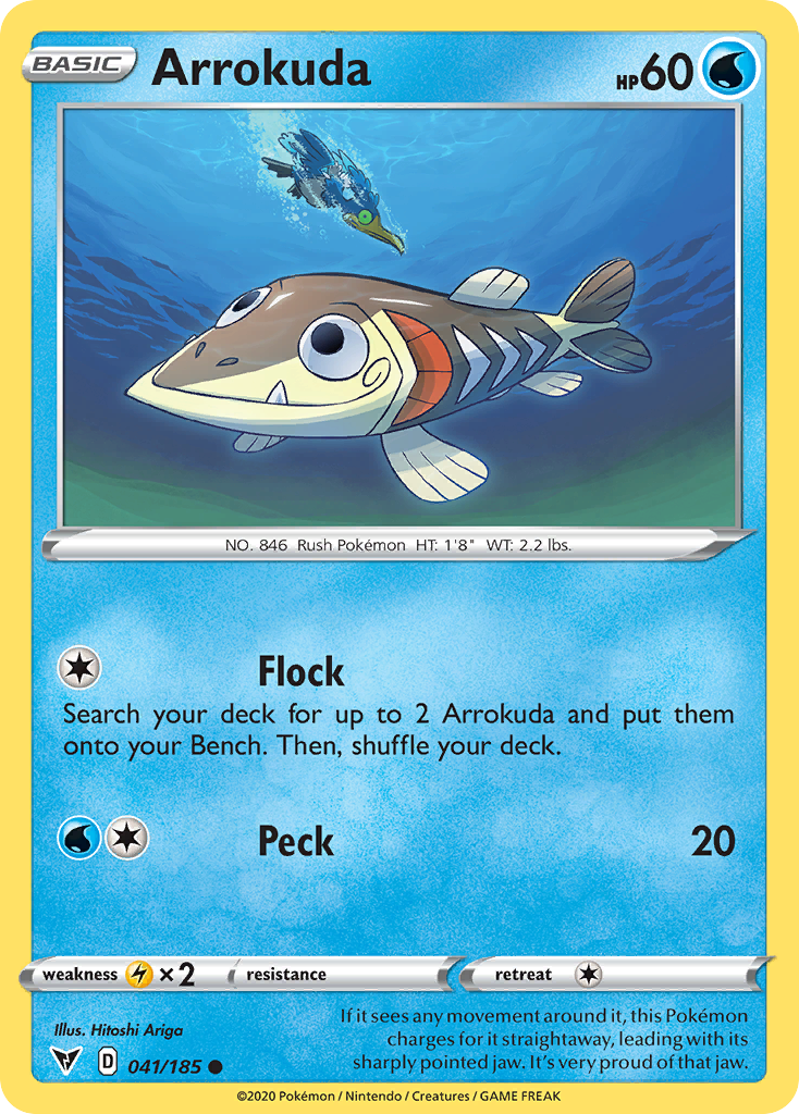 Arrokuda 41/185 Common | Vivid Voltage | Pokemon Card