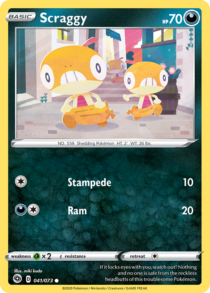 Scraggy 41/73 Common | Champion's Path | Pokemon Card