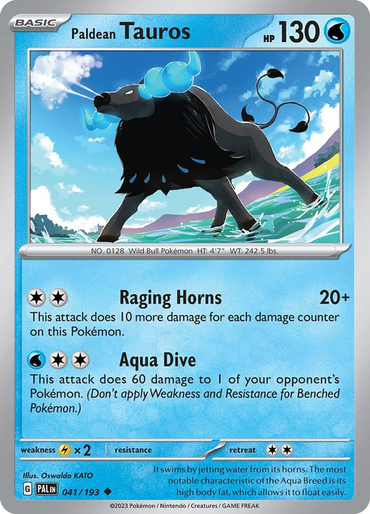 Paldean Tauros 41/193 Uncommon | Paldea Evolved | Pokemon Card