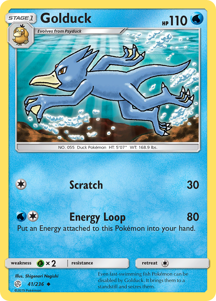 Golduck 41/236 Uncommon | Cosmic Eclipse | Pokemon Card