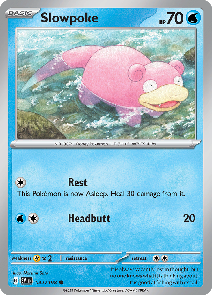 Slowpoke 42/198 Common | Scarlet & Violet | Pokemon Card