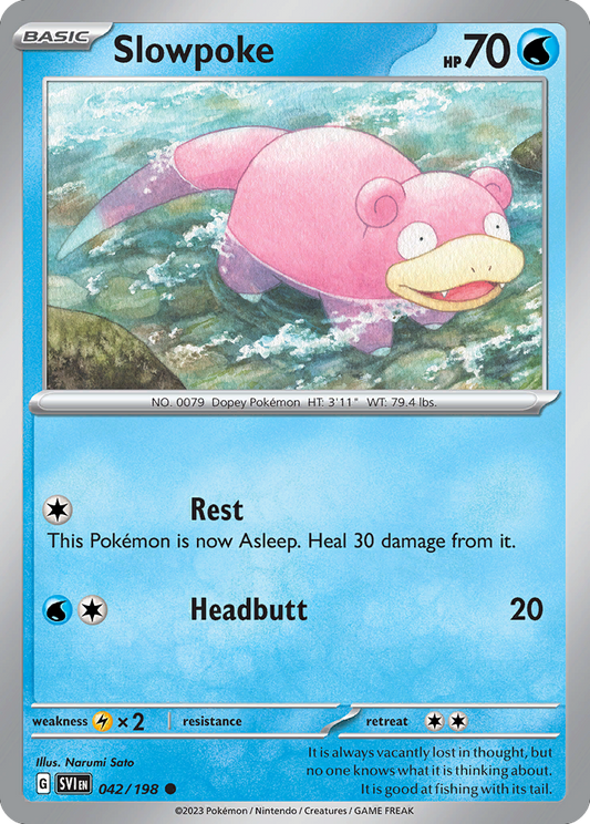 Slowpoke 42/198 Common | Scarlet & Violet | Pokemon Card