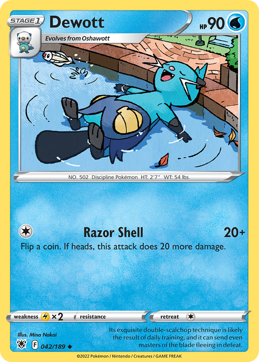 Dewott 42/189 Uncommon | Astral Radiance | Pokemon Card