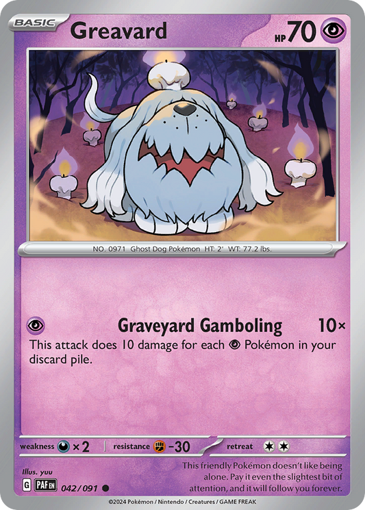 Greavard 42/91 Common | Paldean Fates | Pokemon Card