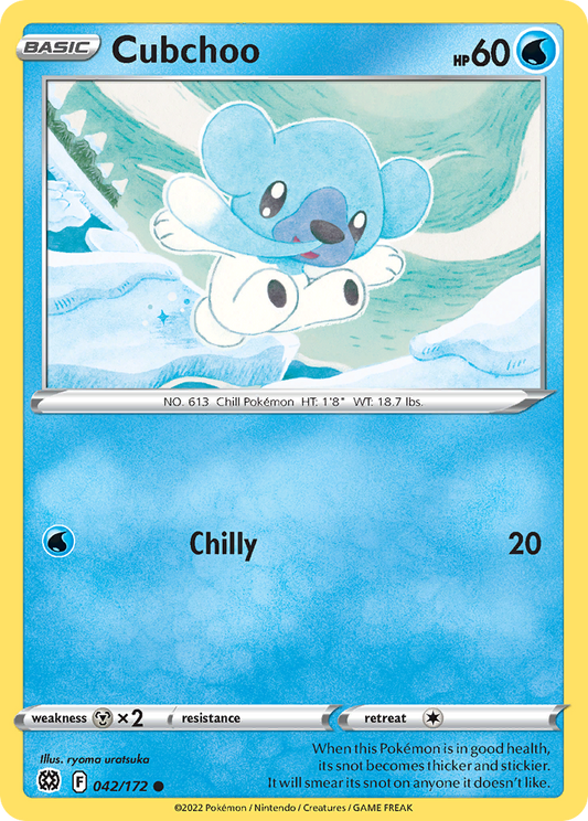 Cubchoo 42/172 Common | Brilliant Stars | Pokemon Card