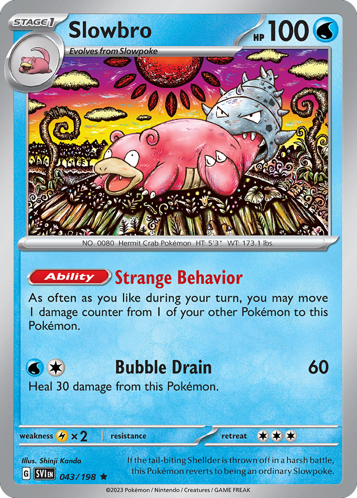 Slowbro 43/198 Rare Holo | Scarlet & Violet | Pokemon Card