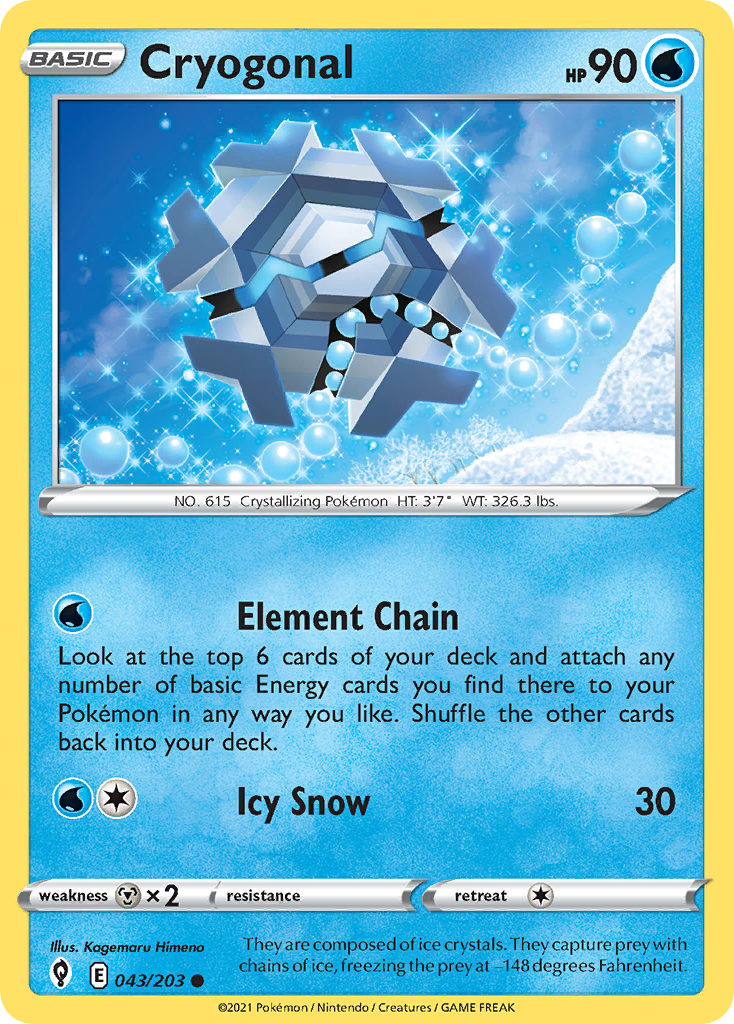 Cryogonal 43/203 Common | Evolving Skies | Pokemon Card