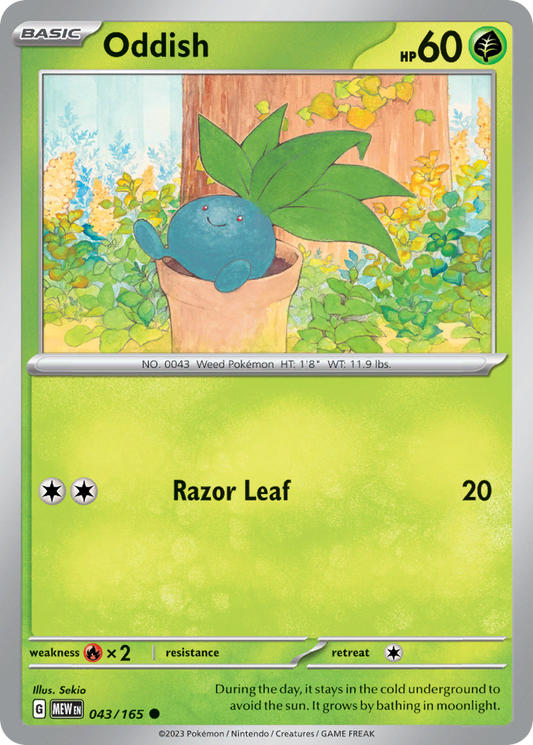 Oddish 43/165 Common | 151 | Pokemon Card