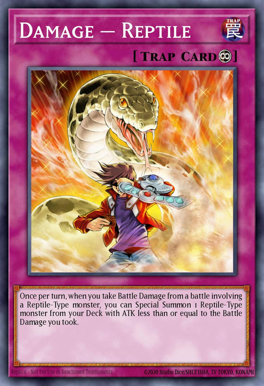 Damage = Reptile - ANGU-EN058 Rare | Yu-Gi-Oh! Card