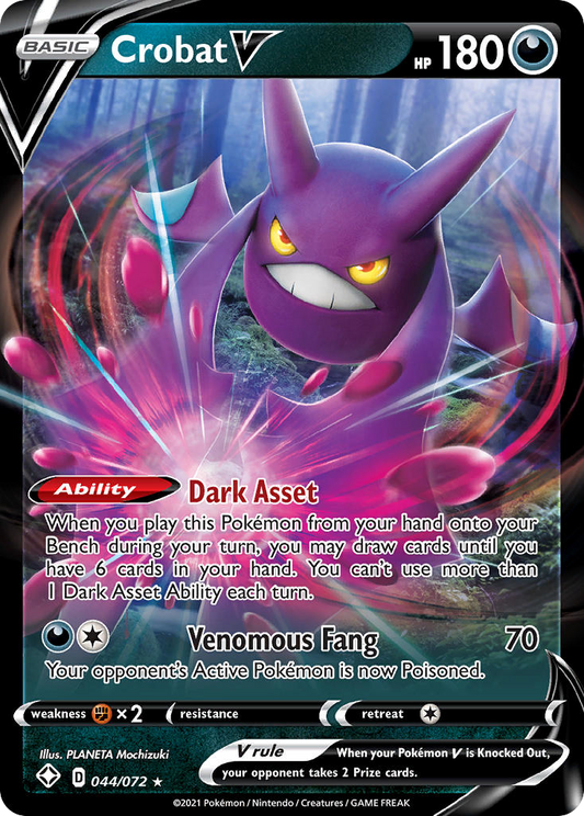 Crobat V 44/72 Rare Holo V | Shining Fates | Pokemon Card