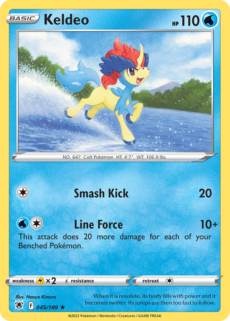 Keldeo 45/189 Rare Holo | Astral Radiance | Pokemon Card