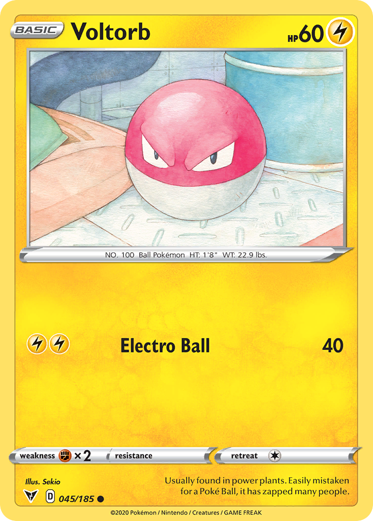 Voltorb 45/185 Common | Vivid Voltage | Pokemon Card