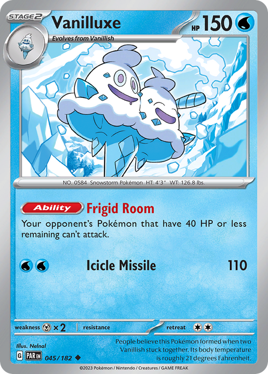 Vanilluxe 45/182 Uncommon | Paradox Rift | Pokemon Card