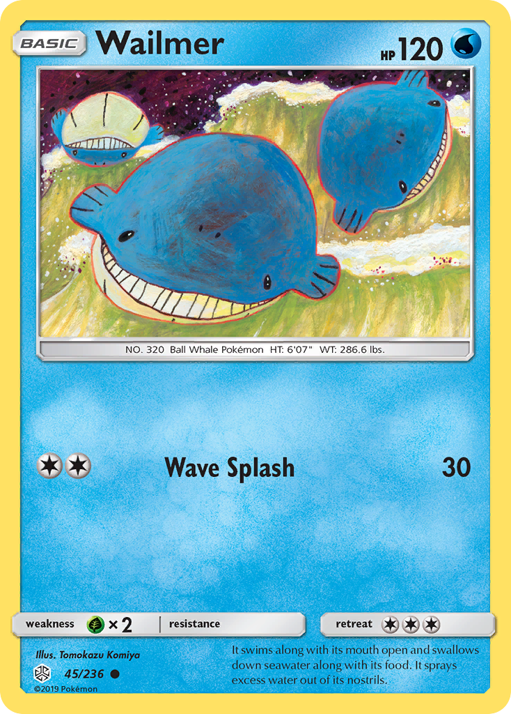 Wailmer 45/236 Common | Cosmic Eclipse | Pokemon Card