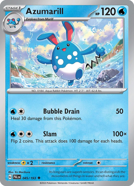 Azumarill 45/193 Uncommon | Paldea Evolved | Pokemon Card