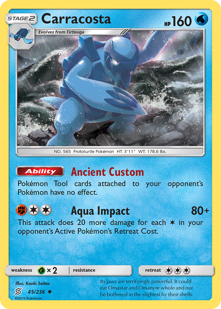 Carracosta 45/236 Uncommon | Unified Minds | Pokemon Card