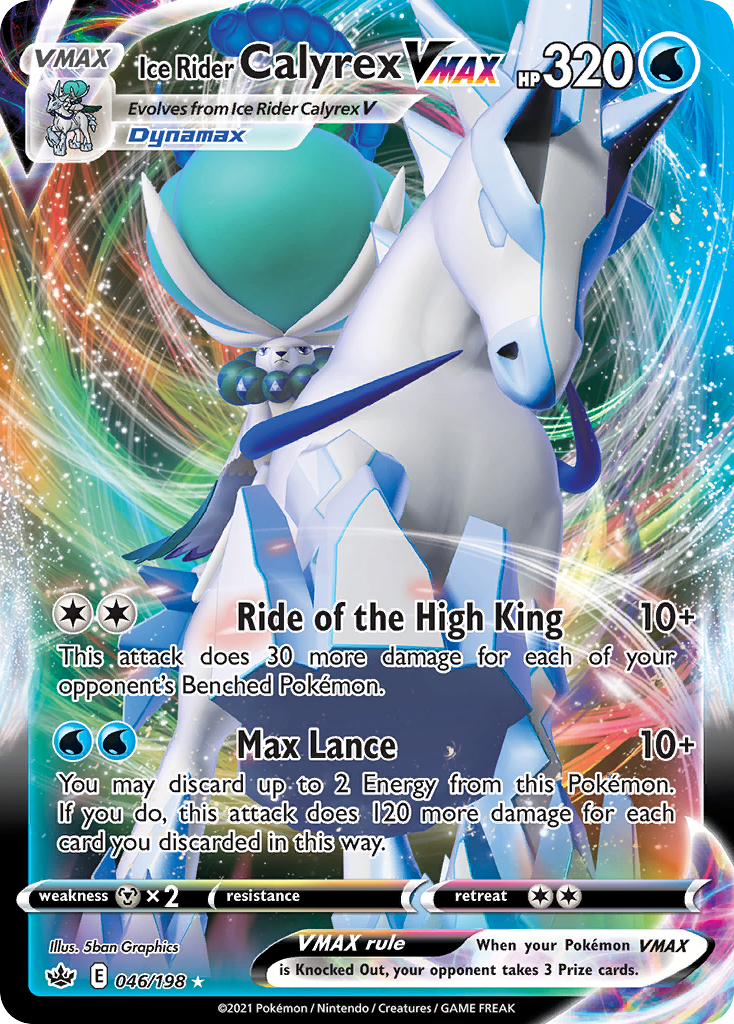 Ice Rider Calyrex VMAX 46/198 Rare Holo VMAX | Chilling Reign | Pokemon Card