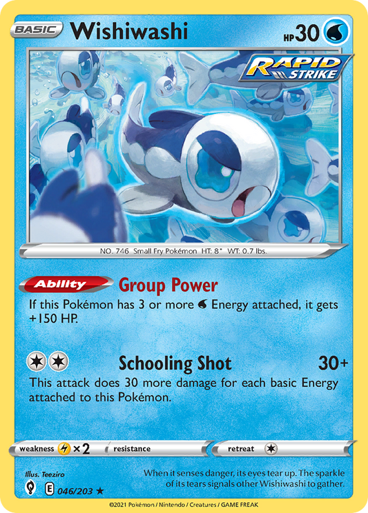 Wishiwashi 46/203 Rare | Evolving Skies | Pokemon Card