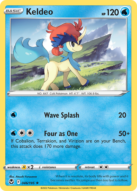 Keldeo 46/195 Rare | Silver Tempest | Pokemon Card