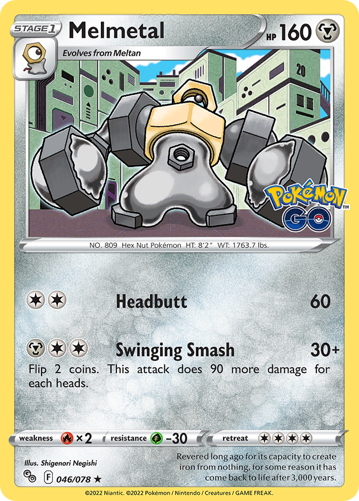 Melmetal 46/78 Rare Holo | Pokémon GO | Pokemon Card