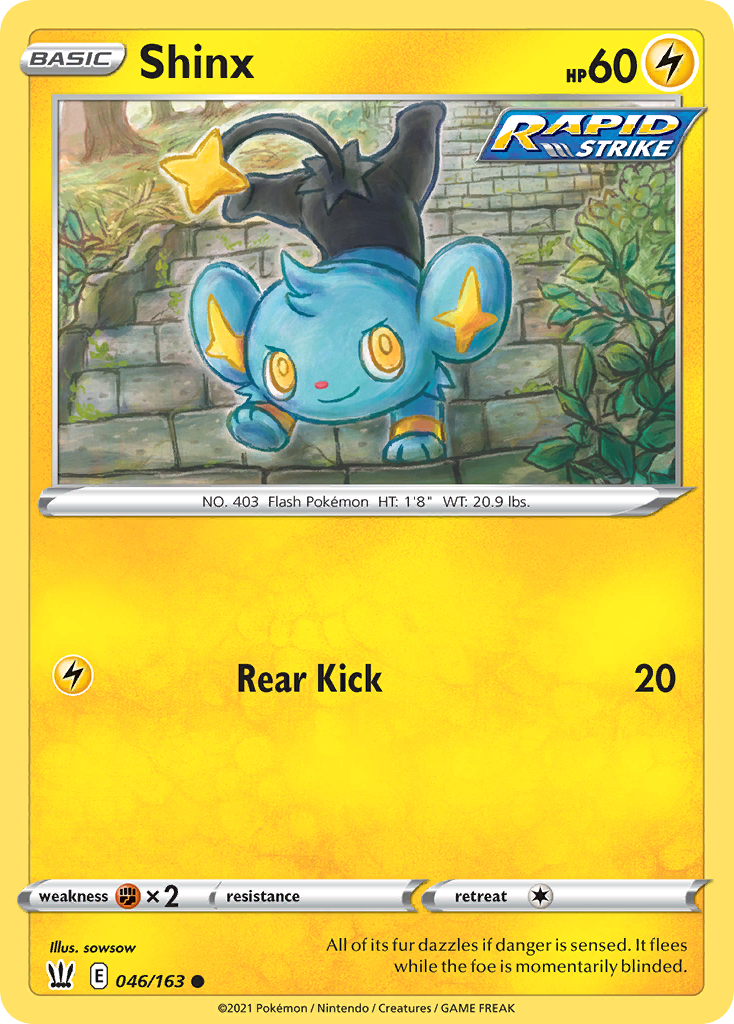 Shinx 46/163 Common | Battle Styles | Pokemon Card