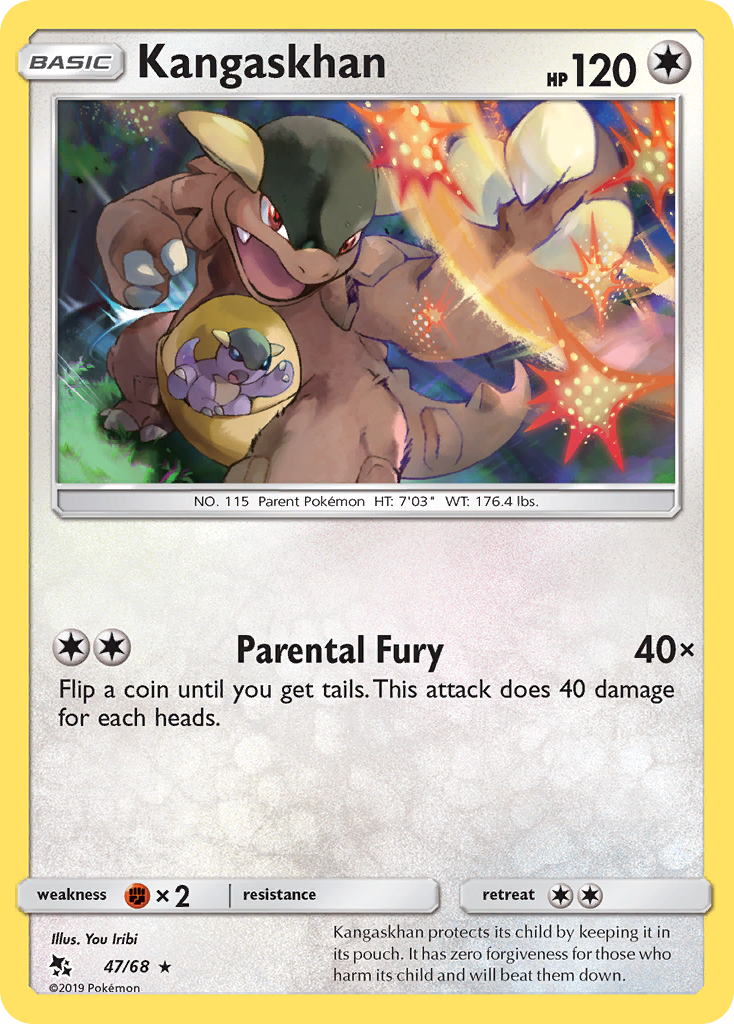 Kangaskhan 47/68 Rare | Hidden Fates | Pokemon Card