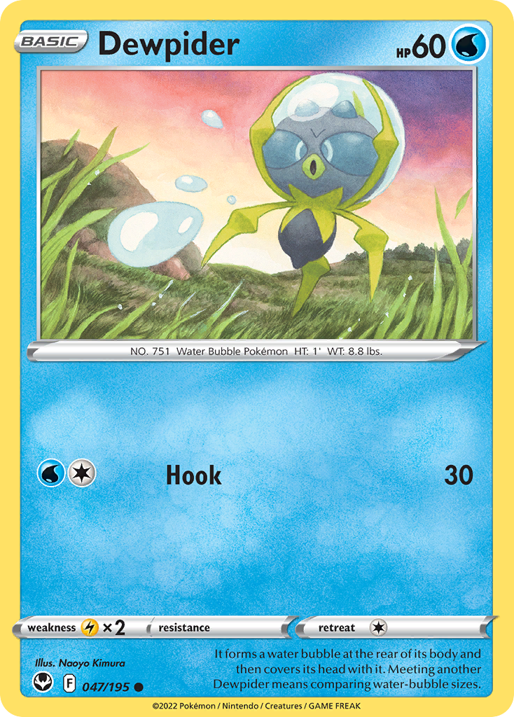 Dewpider 47/195 Common | Silver Tempest | Pokemon Card